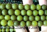 CEJ363 15 inches 10mm round lemon jade beads wholesale