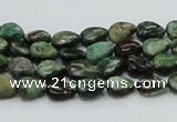 CEM05 15.5 inches 6*8mm flat teardrop emerald gemstone beads