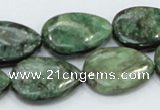 CEM08 15.5 inches 18*25mm flat teardrop emerald gemstone beads