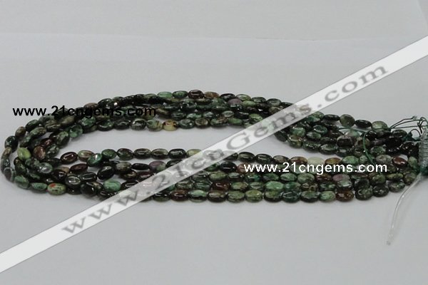 CEM10 15.5 inches 6*8mm oval emerald gemstone beads wholesale