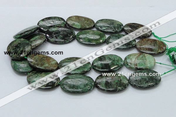 CEM15 15.5 inches 30*40mm oval emerald gemstone beads wholesale