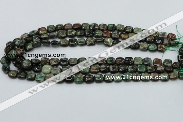 CEM22 15.5 inches 10*10mm square emerald gemstone beads wholesale