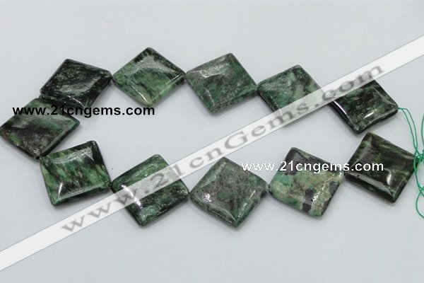 CEM23 15.5 inches 30*30mm diamond emerald gemstone beads wholesale