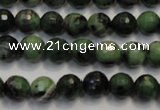 CEP106 15.5 inches 8mm faceted round epidote gemstone beads