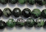 CEP108 15.5 inches 12mm faceted round epidote gemstone beads