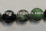 CEP110 15.5 inches 16mm faceted round epidote gemstone beads