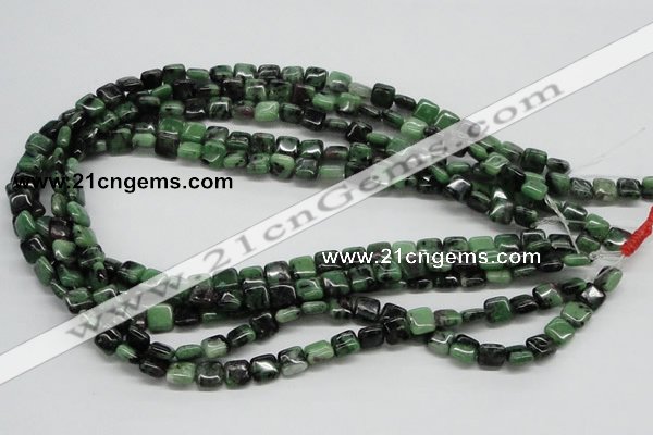 CEP12 15.5 inches 8*8mm square epidote gemstone beads wholesale