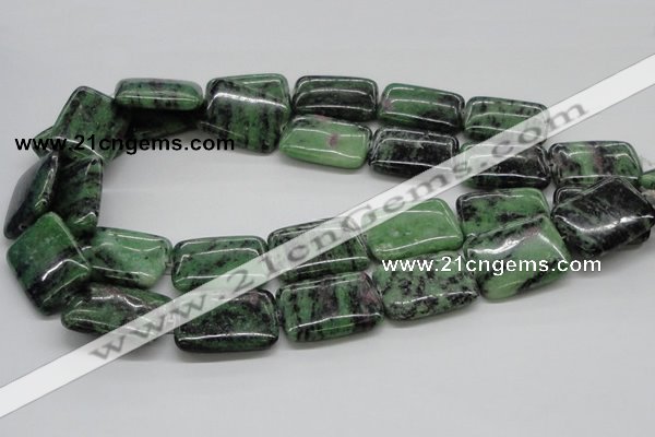 CEP19 15.5 inches 22*30mm rectangle epidote gemstone beads