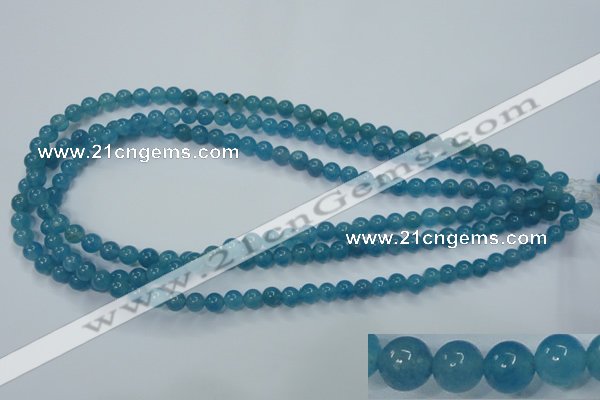 CEQ02 15.5 inches 6mm round blue sponge quartz beads wholesale