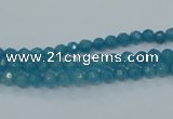 CEQ11 15.5 inches 4mm faceted round blue sponge quartz beads