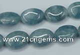 CEQ113 15.5 inches 12*16mm oval blue sponge quartz beads