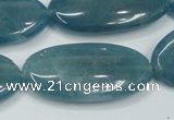 CEQ118 15.5 inches 20*40mm oval blue sponge quartz beads