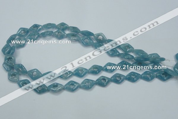 CEQ143 15.5 inches 12*16mm diamond blue sponge quartz beads