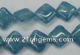 CEQ152 15.5 inches 12*12mm diamond blue sponge quartz beads