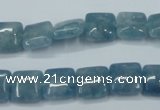 CEQ161 15.5 inches 10*10mm square blue sponge quartz beads