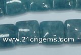 CEQ164 15.5 inches 16*16mm square blue sponge quartz beads