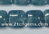 CEQ167 15.5 inches 25*25mm square blue sponge quartz beads