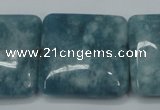 CEQ168 15.5 inches 30*30mm square blue sponge quartz beads