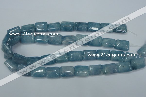 CEQ174 15.5 inches 15*20mm rectangle blue sponge quartz beads