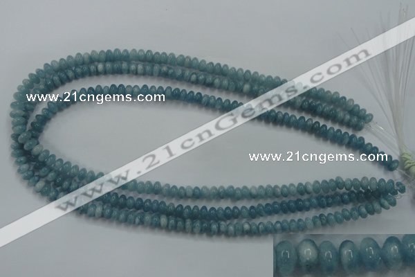 CEQ22 15.5 inches 4*6mm rondelle blue sponge quartz beads