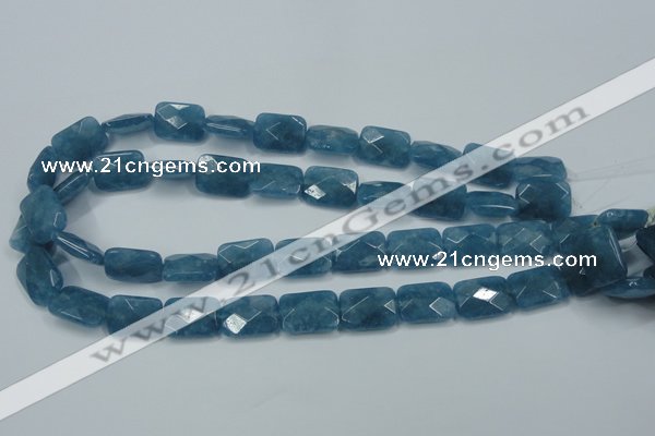 CEQ233 15.5 inches 13*18mm faceted rectangle blue sponge quartz beads