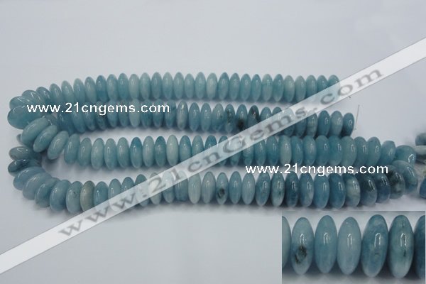 CEQ27 15.5 inches 7*16mm rondelle blue sponge quartz beads