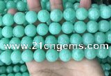 CEQ304 15.5 inches 12mm round green sponge quartz beads