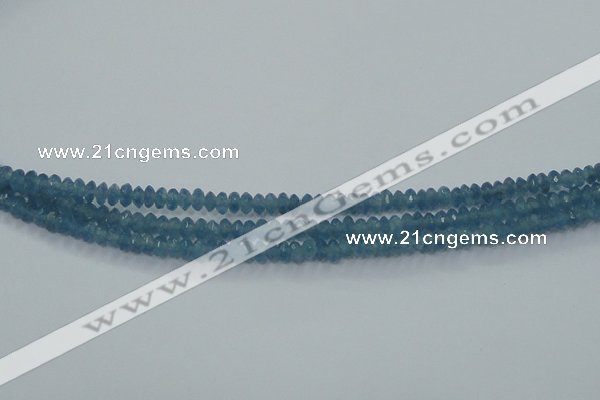 CEQ31 15.5 inches 2*4mm faceted rondelle blue sponge quartz beads