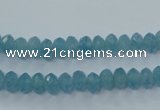 CEQ32 15.5 inches 4*6mm faceted rondelle blue sponge quartz beads