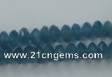 CEQ33 15.5 inches 5*8mm faceted rondelle blue sponge quartz beads