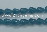 CEQ43 15.5 inches 7*9mm teardrop blue sponge quartz beads