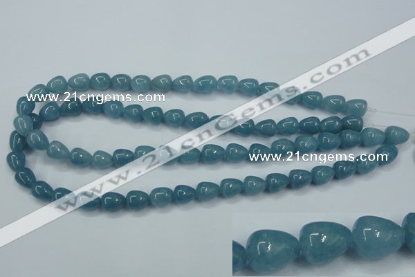 CEQ44 15.5 inches 9*11mm teardrop blue sponge quartz beads