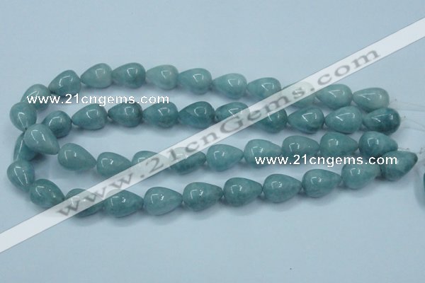 CEQ47 15.5 inches 13*18mm teardrop blue sponge quartz beads