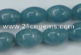 CEQ64 15.5 inches 13*18mm rice blue sponge quartz beads