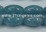 CEQ66 15.5 inches 13*23mm rice blue sponge quartz beads