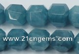 CEQ88 15.5 inches 16*17mm faceted nuggets blue sponge quartz beads