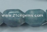 CEQ90 15.5 inches 18*25mm faceted nuggets blue sponge quartz beads