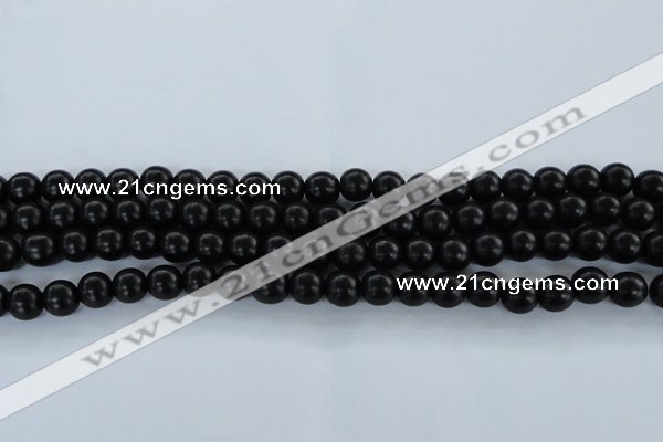 CEY02 15.5 inches 6mm round black ebony wood beads wholesale