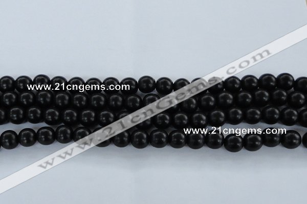 CEY04 15.5 inches 10mm round black ebony wood beads wholesale