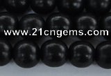 CEY05 15.5 inches 12mm round black ebony wood beads wholesale