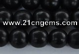 CEY05 15.5 inches 12mm round black ebony wood beads wholesale