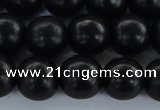 CEY06 15.5 inches 14mm round black ebony wood beads wholesale