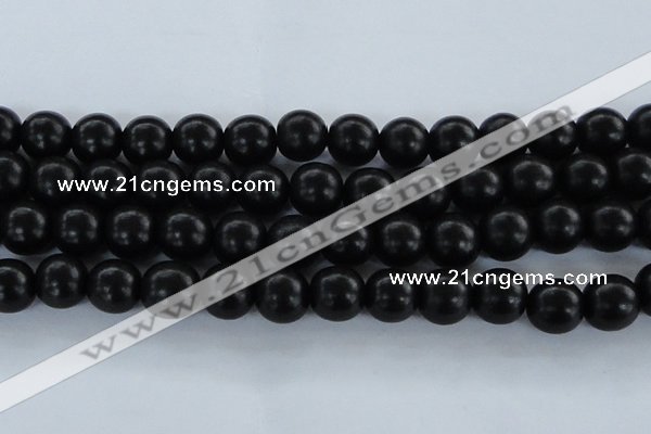 CEY08 15.5 inches 18mm round black ebony wood beads wholesale