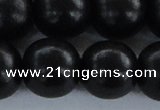 CEY09 15.5 inches 20mm round black ebony wood beads wholesale