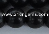 CEY10 15.5 inches 25mm round black ebony wood beads wholesale