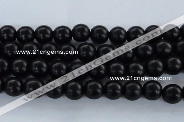 CEY10 15.5 inches 25mm round black ebony wood beads wholesale