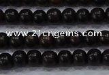 CEY51 15.5 inches 6mm round ebony wood beads wholesale