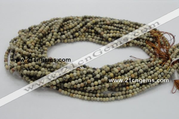 CFA01 15.5 inches 4mm round chrysanthemum agate gemstone beads