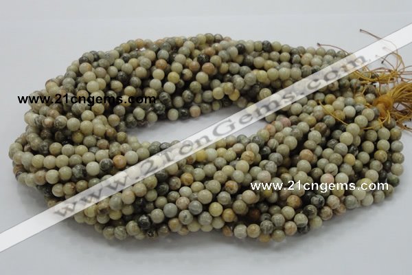 CFA02 15.5 inches 6mm round chrysanthemum agate gemstone beads