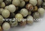 CFA03 15.5 inches 10mm round chrysanthemum agate gemstone beads